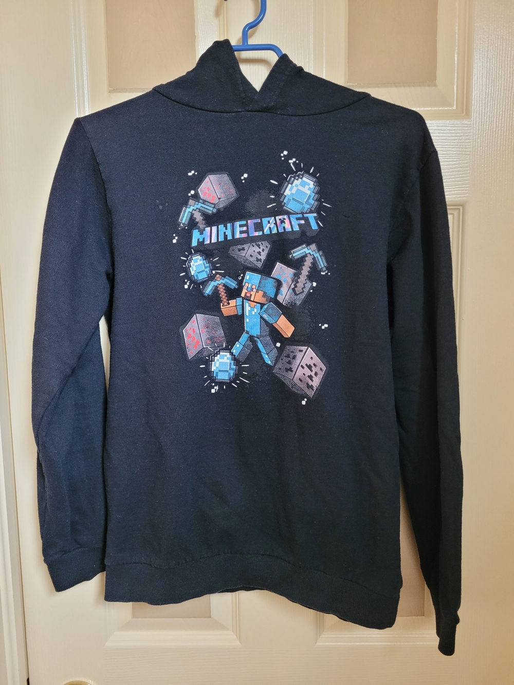 Minecraft Kids Black Graphic Pullover Hoodie
